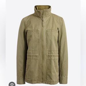 J crew factory Olive Cotton pocket jacket size XS